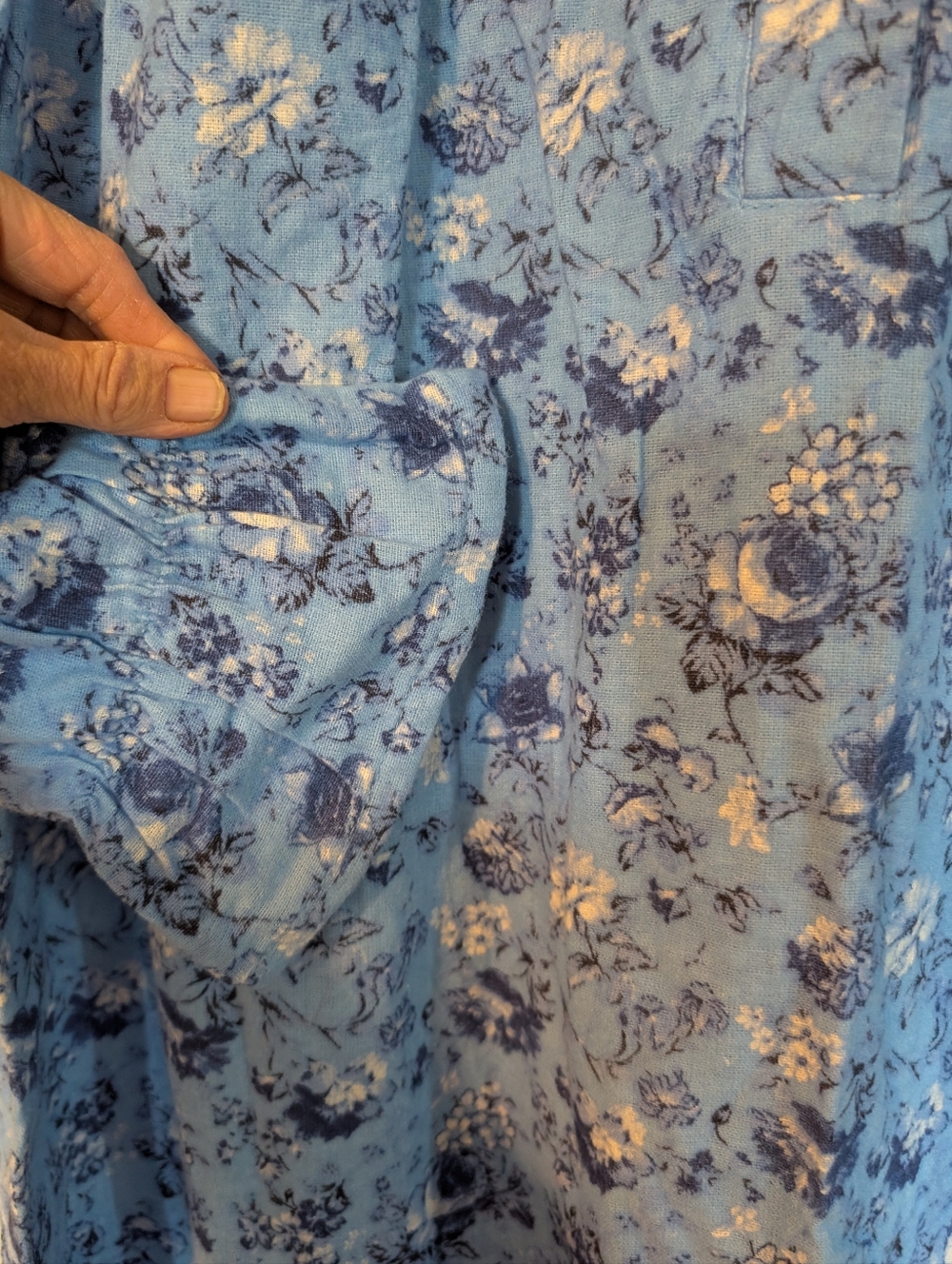 Cozee Corner Sz.XLP 100% Cotton Nightgown Blue - Picture 15 of 16